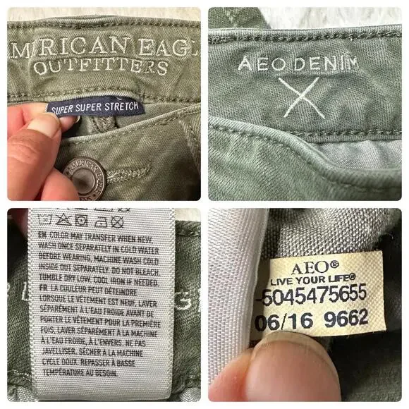 American Eagle Super Low Jeggings Women’s 8L Skinny Jeans - Picture 8 of 8